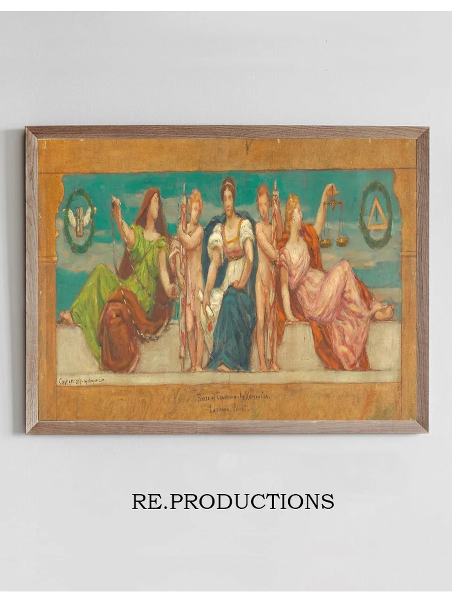 The Common Law, Study for Left Panel of The Reign of Law, Frieze for Appellate Court, New York