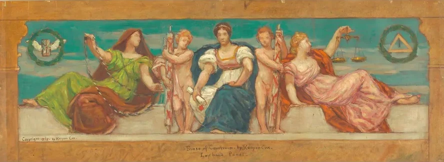 The Common Law, Study for Left Panel of The Reign of Law, Frieze for Appellate Court, New York
