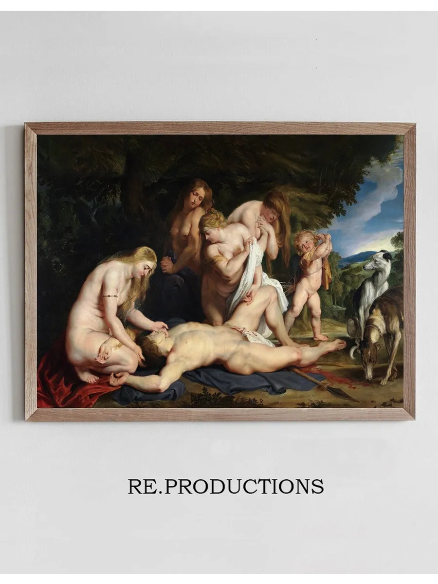 The Death of Adonis (With Venus, Cupid, and The Three Graces)