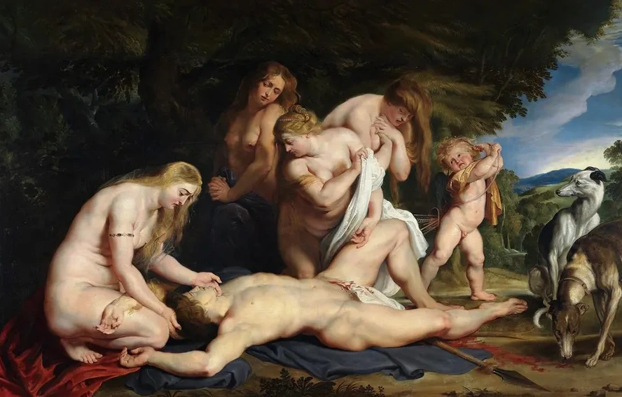 The Death of Adonis (With Venus, Cupid, and The Three Graces)