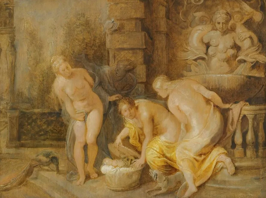 The Discovery Of The Baby Erichthonius By The Daughters Of Cecrops