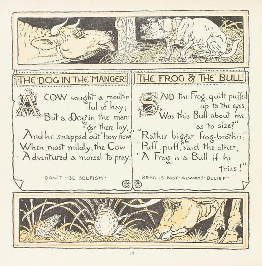 The Dog in the Manger, The Frog and the Bull