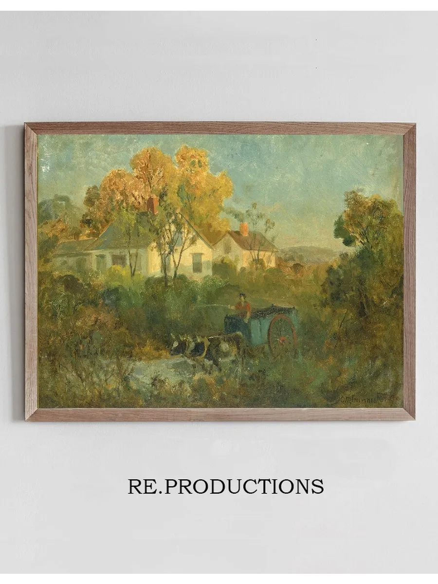 The Drinking Pool (man in Cart with Oxen at Pool)