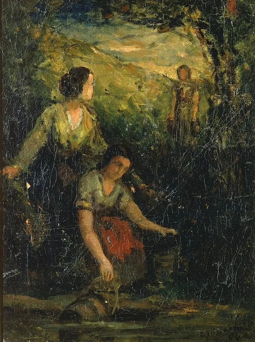 The Drinking Pool (three Women at Water)