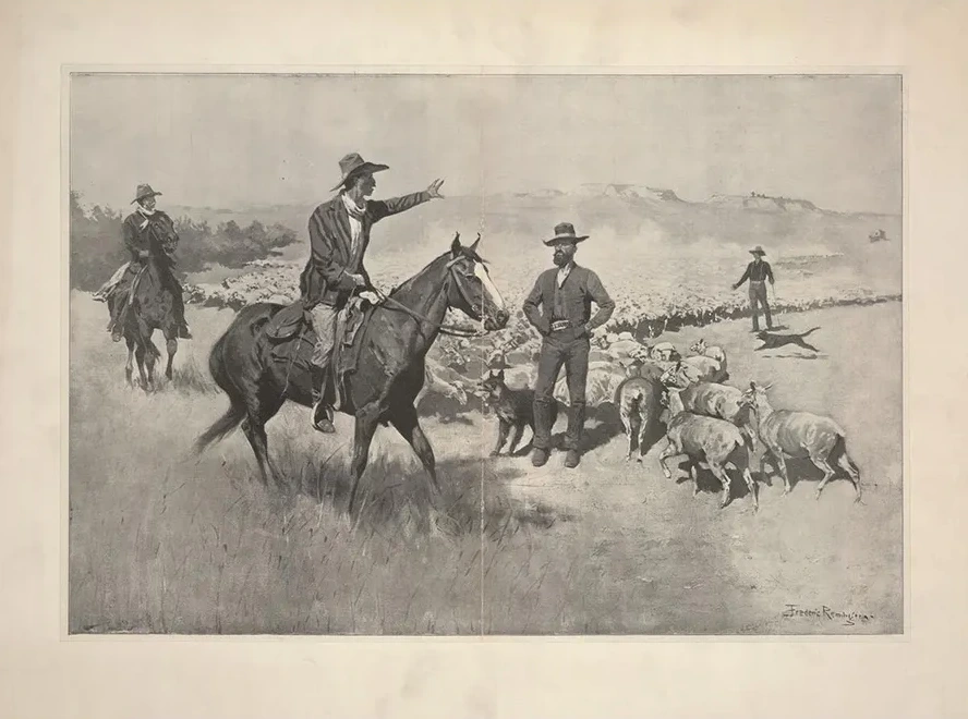 The Drought in the Southwest Cattlemen Warning Sheep - Herders Away from Their Water