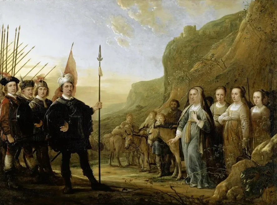The Encounter of David and Abigail. Portrait of the Family of Lowijs Jacobsz. Molenschot and His Wife Janneken