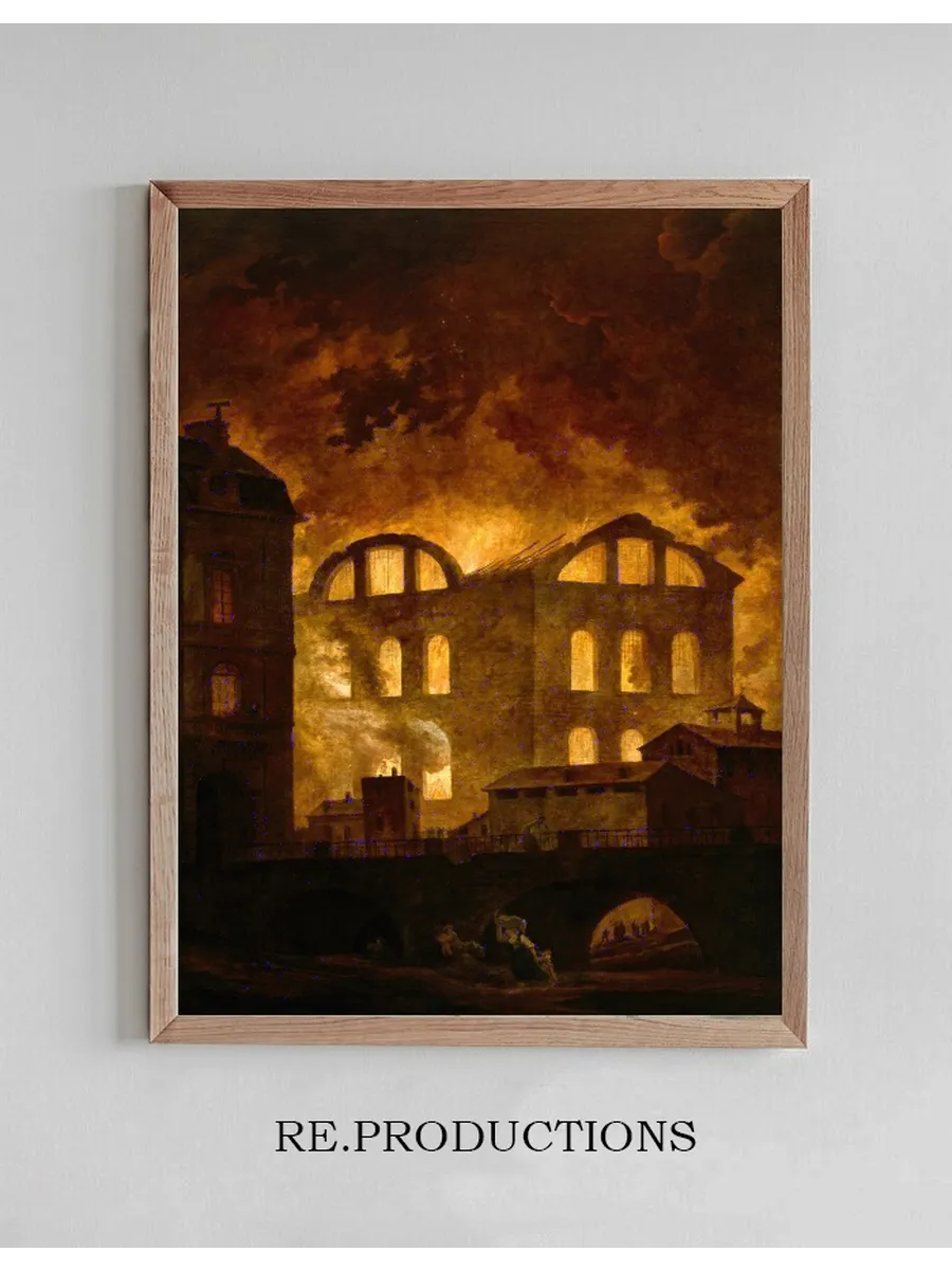 The Fire at the Opera House of the Palais - Royal