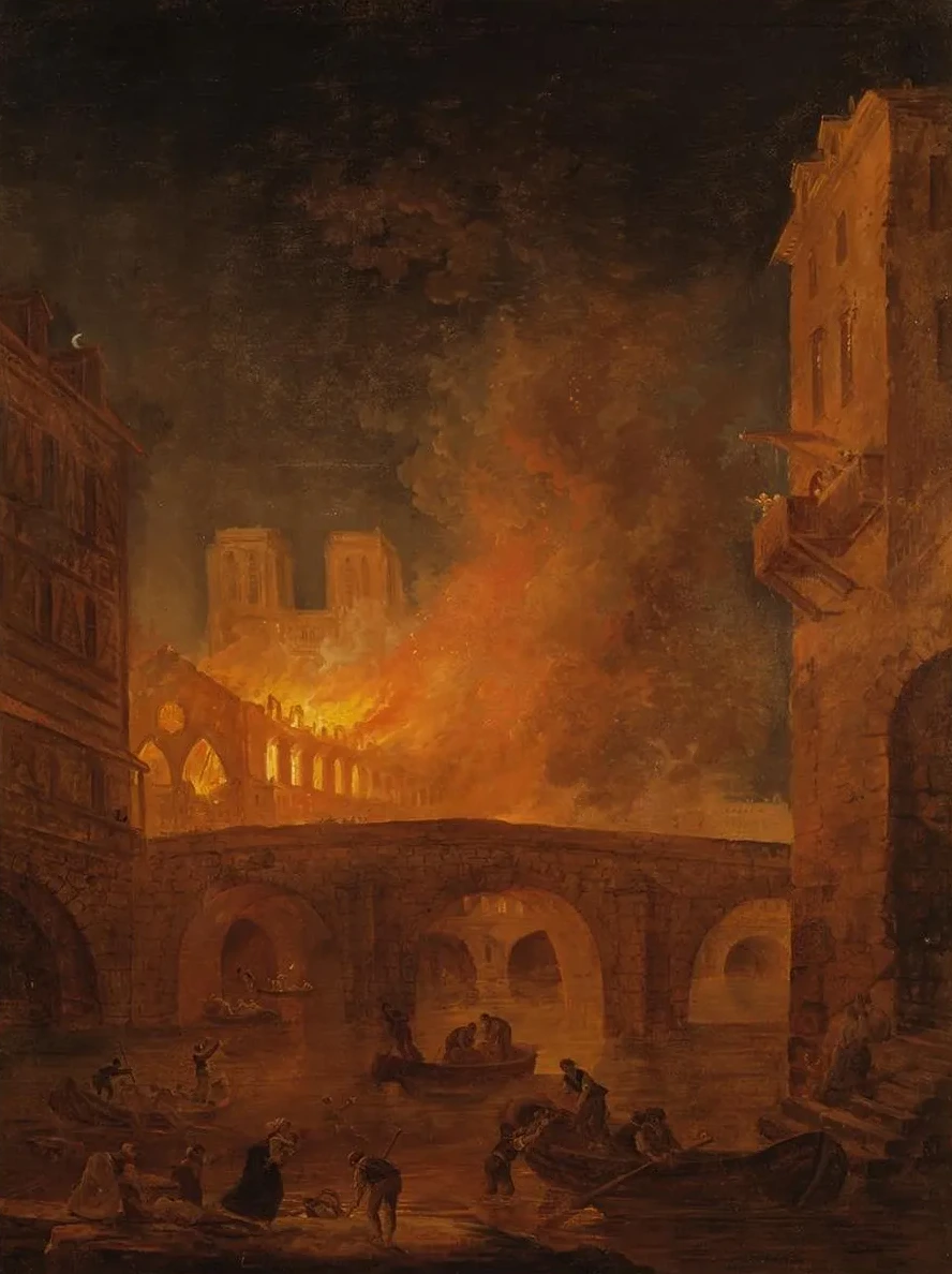 The Fire of H tel - Dieu in Paris