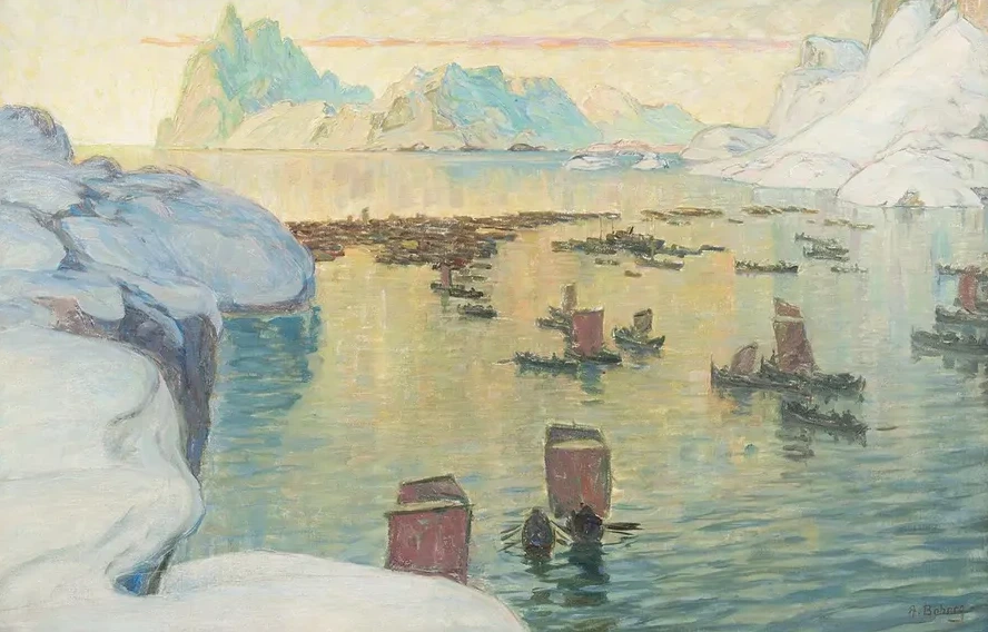 The Fishing Fleet Going Out. Study from North Norway