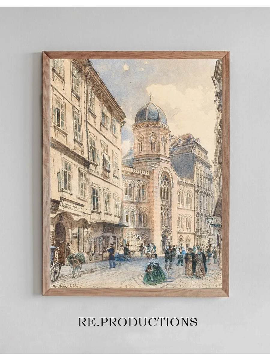 The Fleischmarkt in Vienna with the Greek - Orthodox Church of the Holy Trinity
