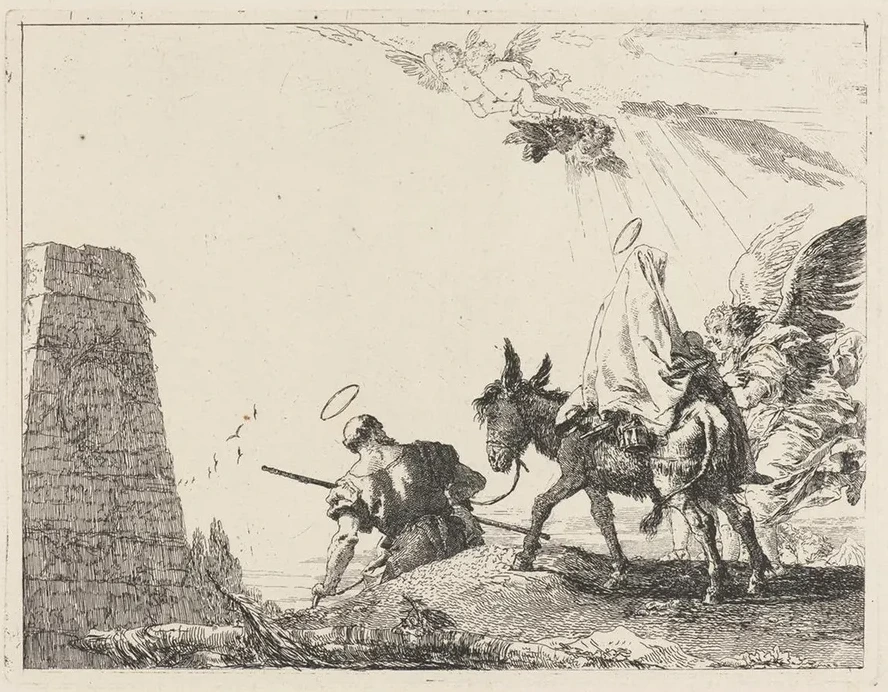 The Flight with Obelisk at the Left
