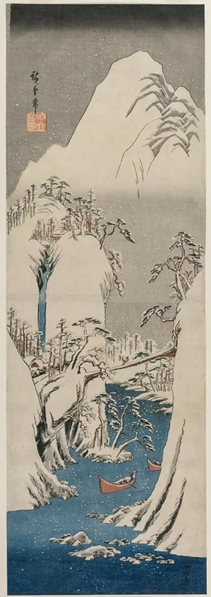 The Fuji River in the Snow