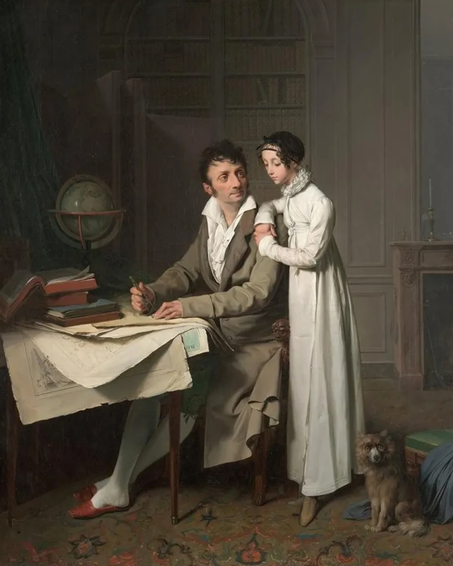 The Geography Lesson (Portrait of Monsieur Gaudry and His Daughter)