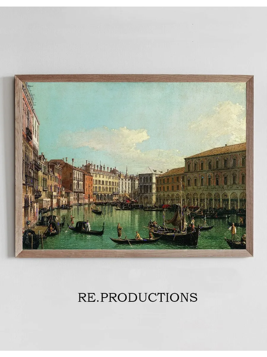 The Grand Canal, Venice, Looking South toward the Rialto Bridge