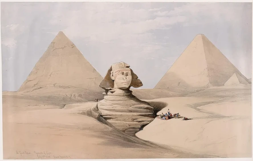The Great Sphinx, Pyramids of Gizeh Giza. July 17th, 1839