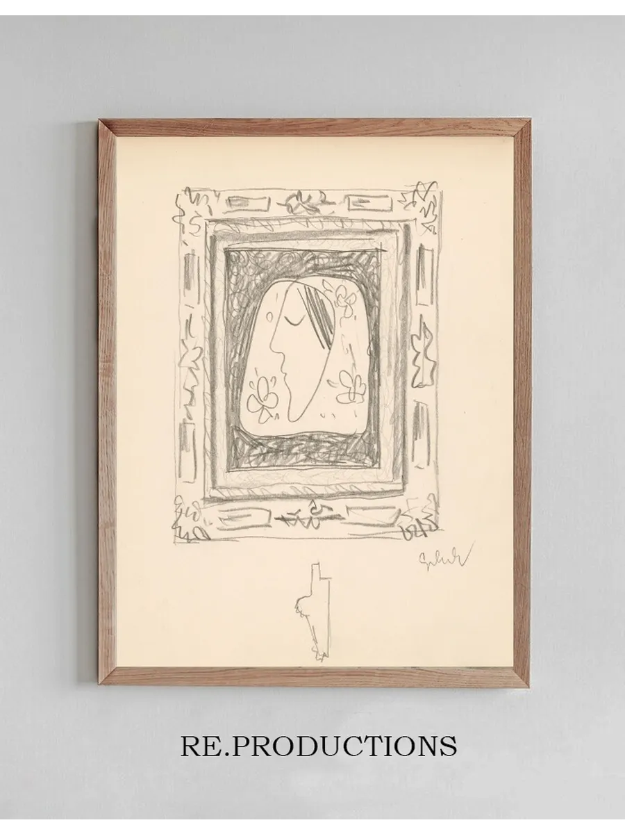 The Head of a Woman in a Decorative Frame