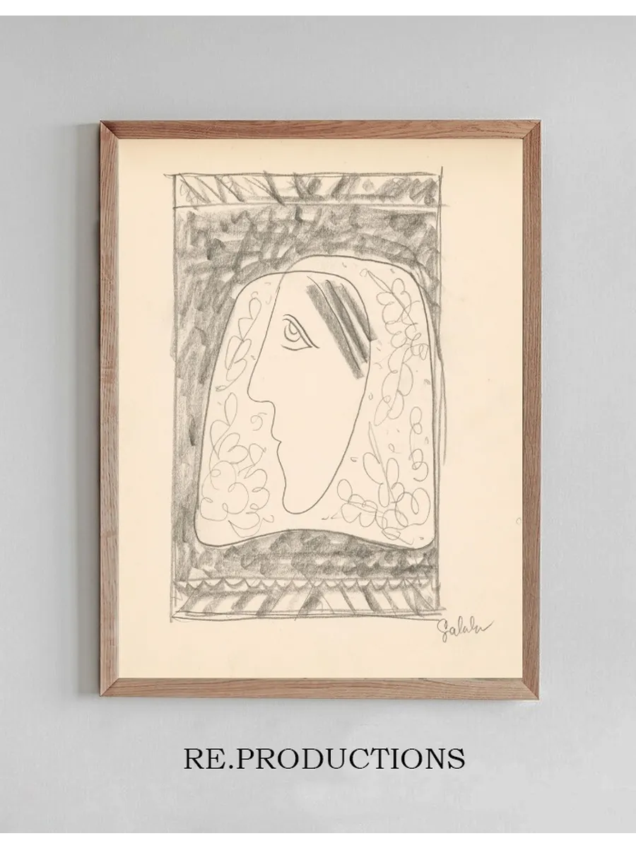 The Head of a Woman in a Floral Headscarf