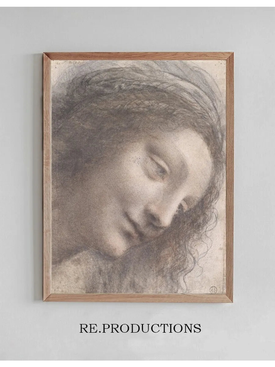 The Head of the Virgin in Three - Quarter View Facing Right