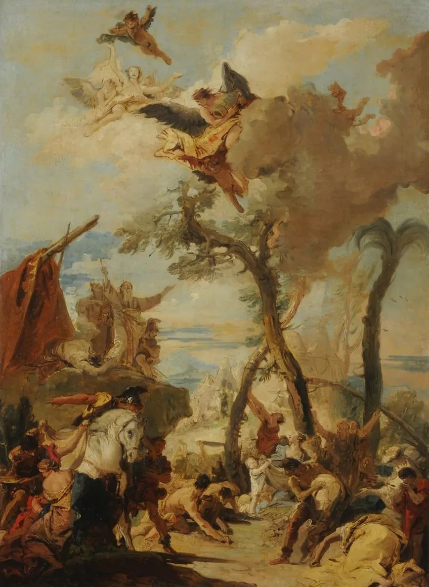 The Hebrews Collecting Manna in the Desert