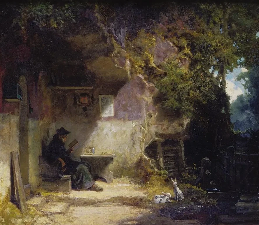 The Hermit in front of His Retreat
