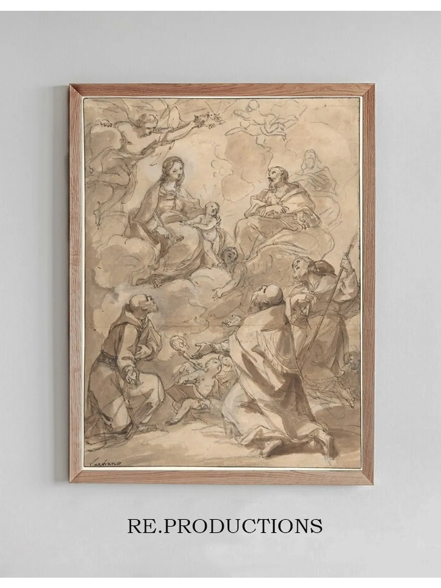 The Holy Family Appearing to St. Francis, St. Augustine, and St. Roch