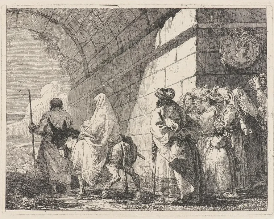 The Holy Family Passes under a City Arch