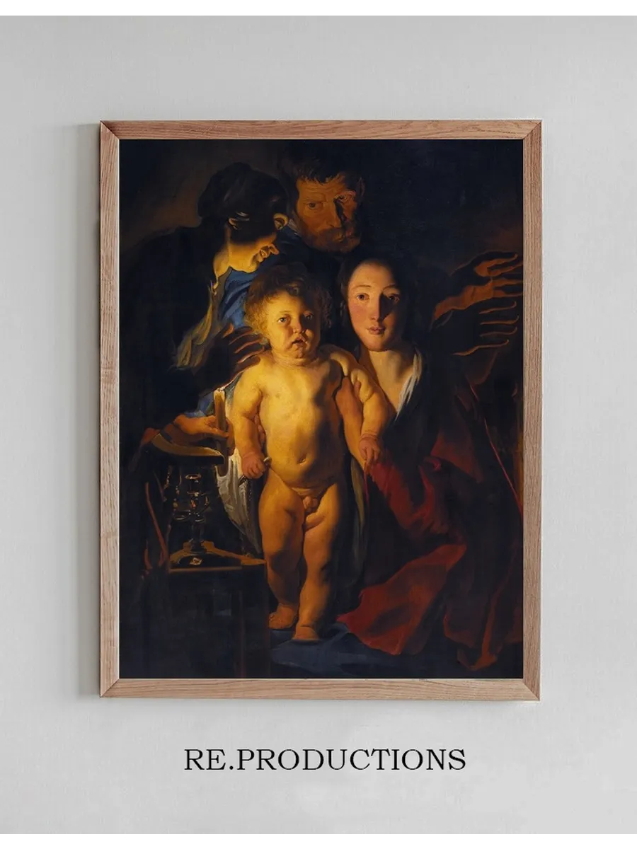 The Holy Family by Candlelight