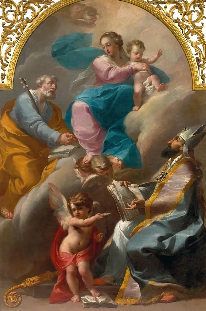 The Holy Family with Saint Augustine