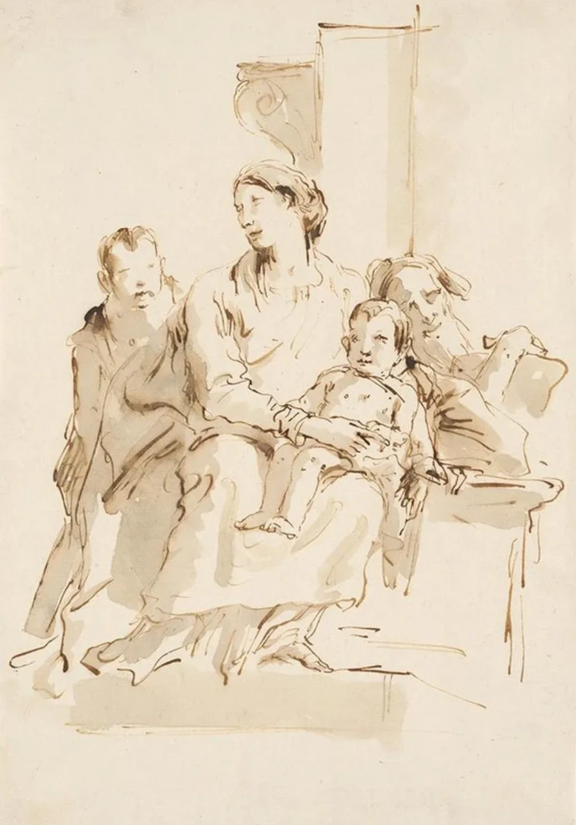 The Holy Family with Saint John