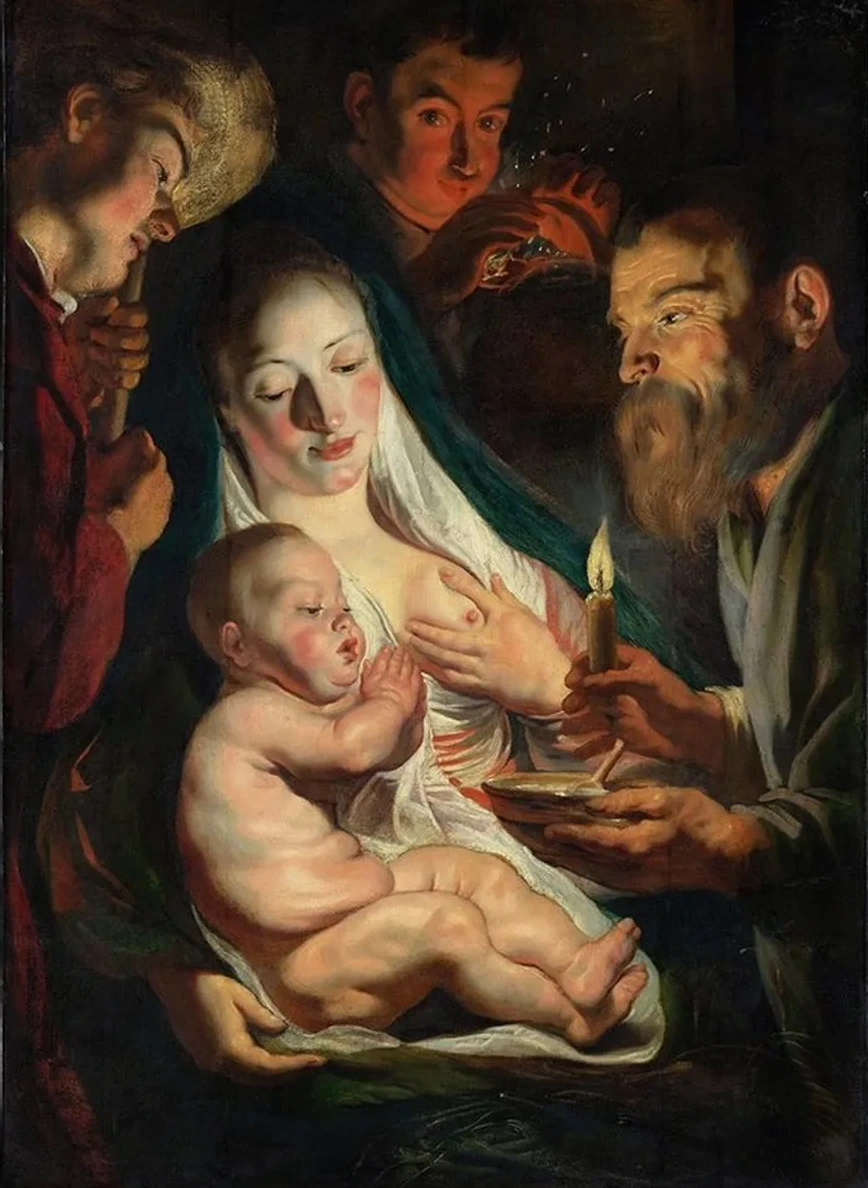 The Holy Family with Shepherds