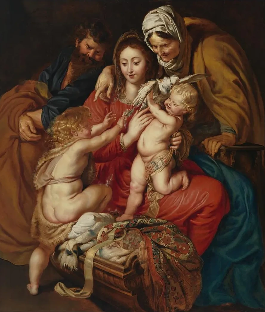 The Holy Family with St. Elizabeth, St. John, and a Dove
