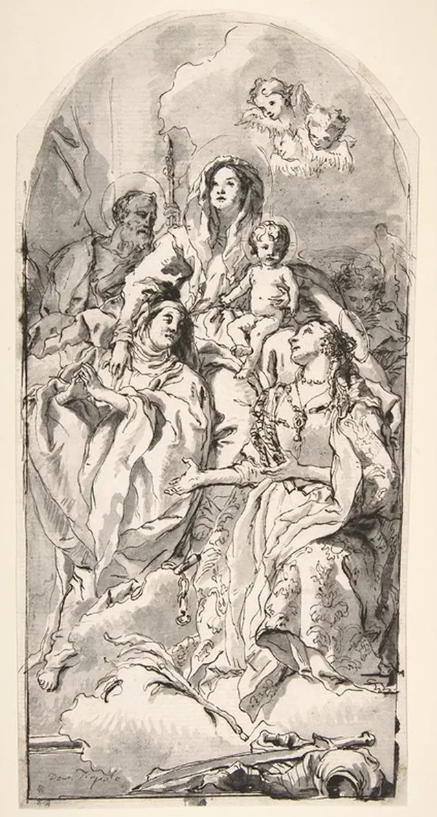 The Holy Family with Two Female Saints