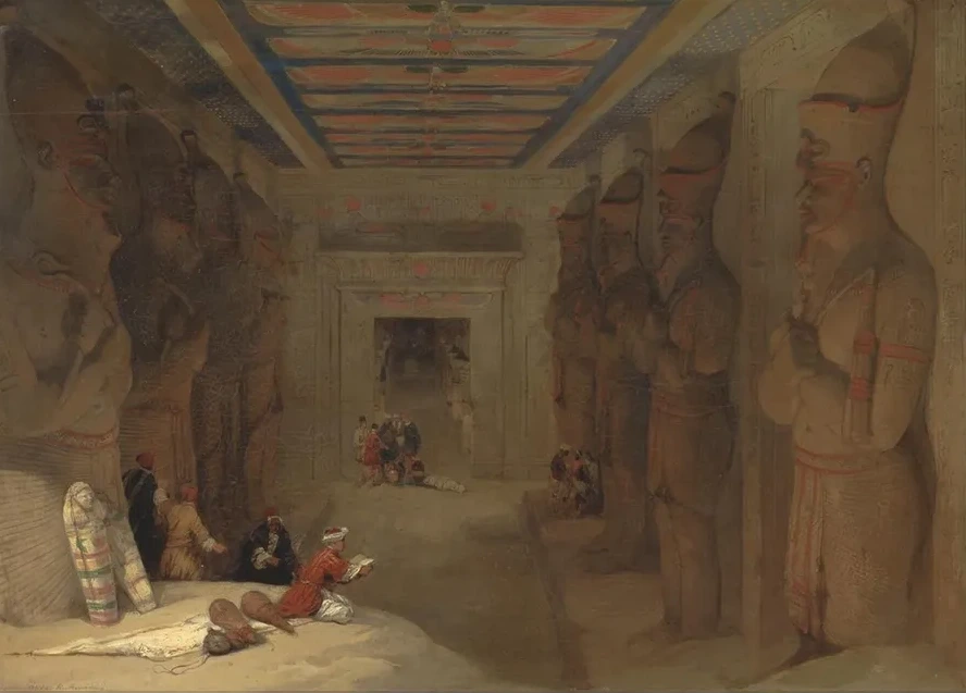 The Hypostyle Hall of the Great Temple at Abu Simbel, Egypt