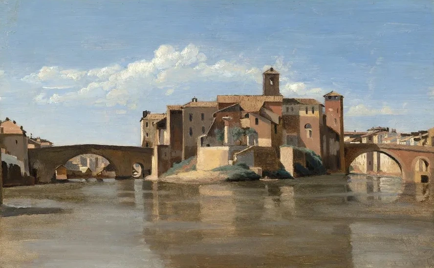 The Island and Bridge of San Bartolomeo,Rome