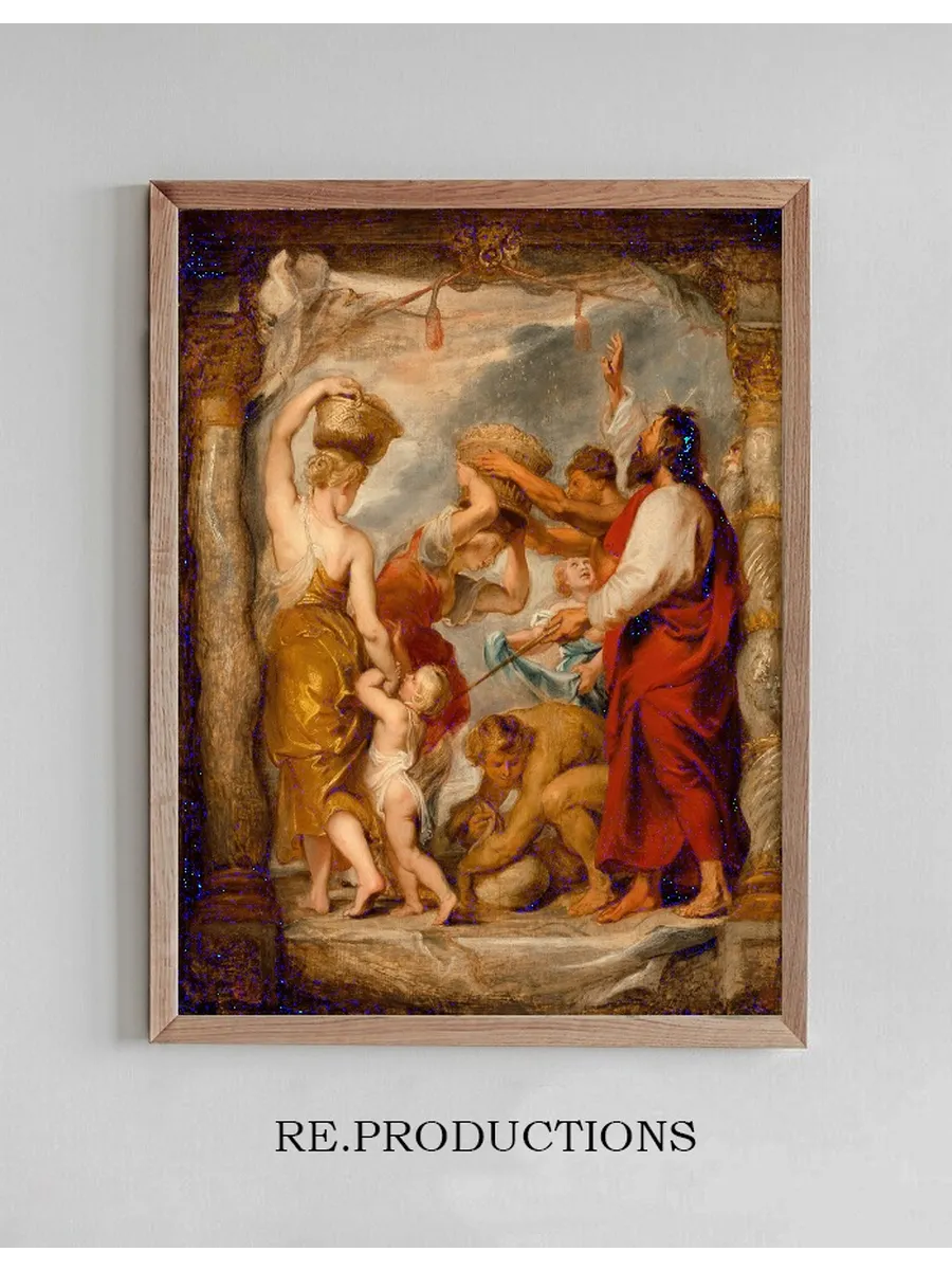 The Israelites Gathering Manna in the Desert