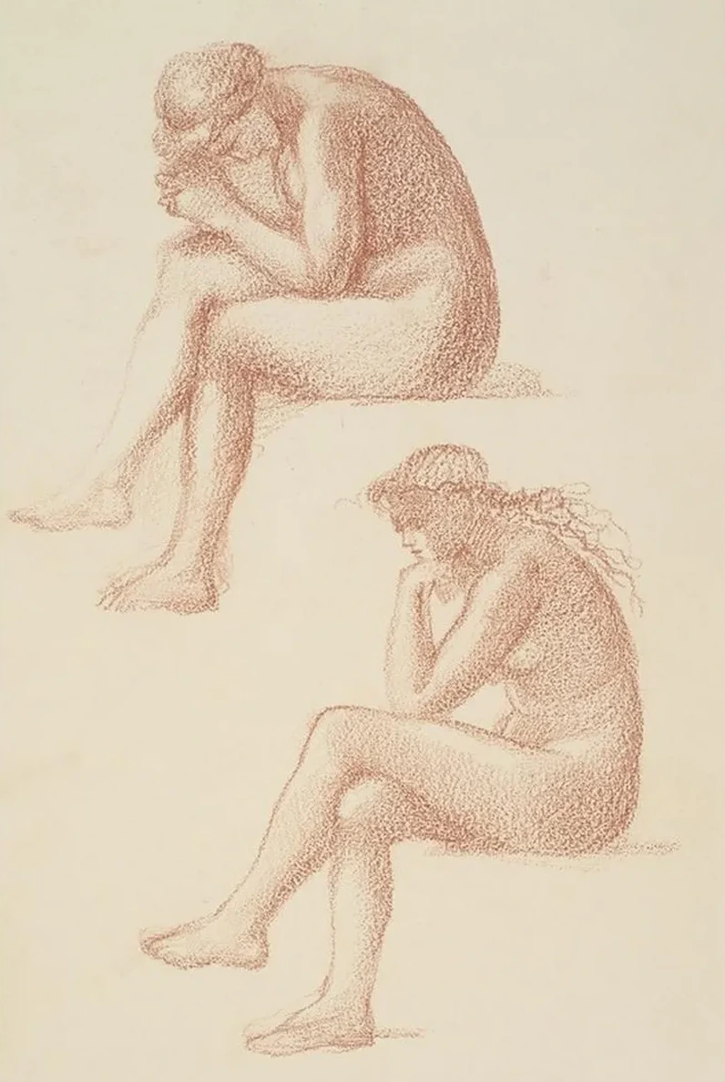 The Lament Nude Female Two Studies for the Figure on the Right
