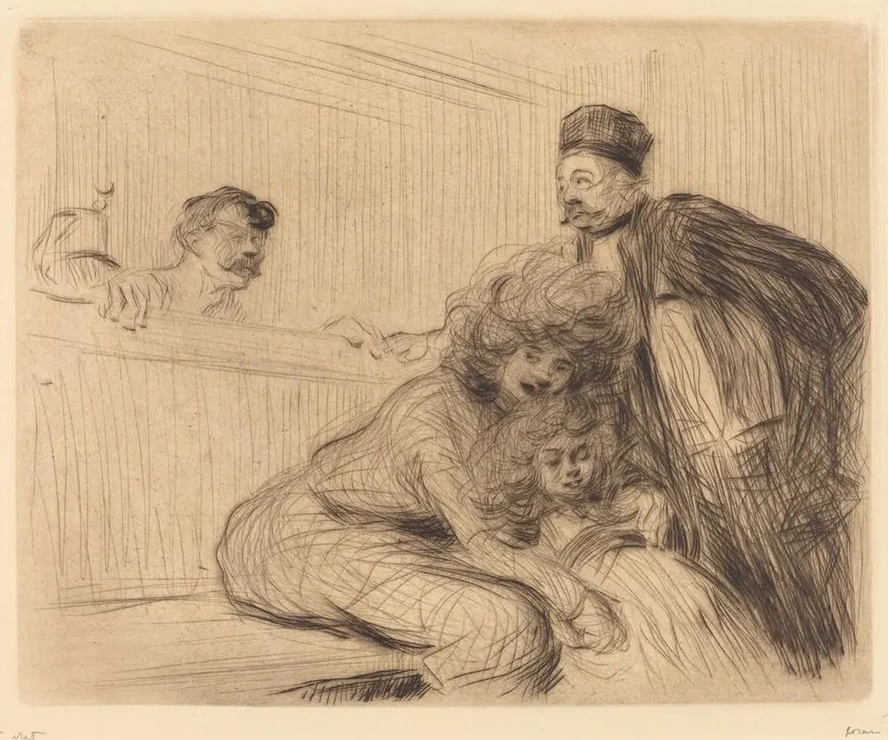 The Lawyer Talking to the Prisoner (first Plate)