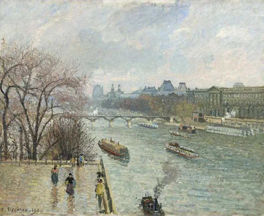 The Louvre,Afternoon Rainy Weather