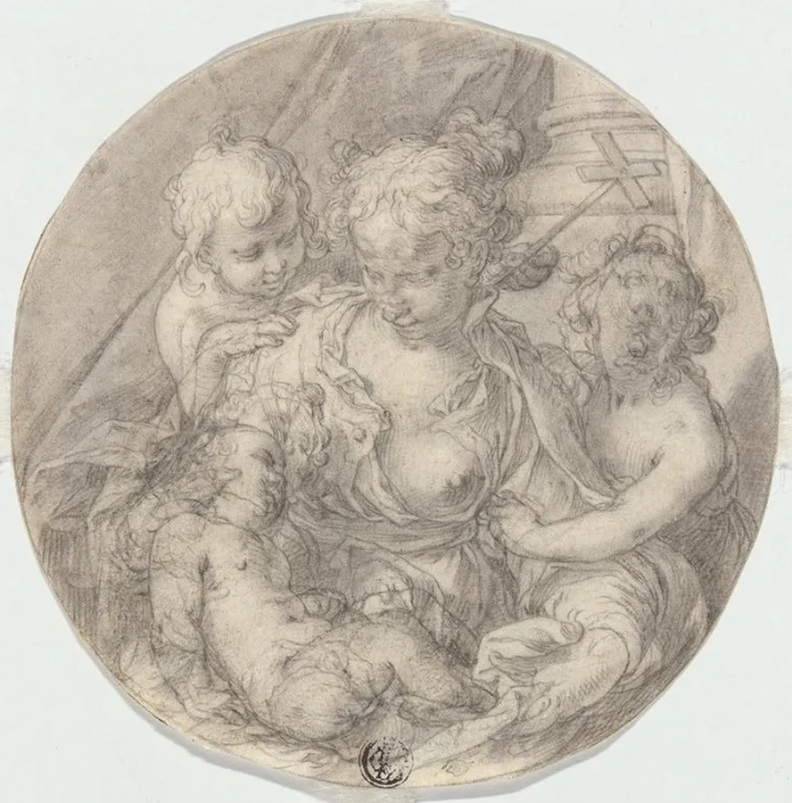The Madonna with the Christ Child, with the Infant John the Baptist and Another Child (caritas)