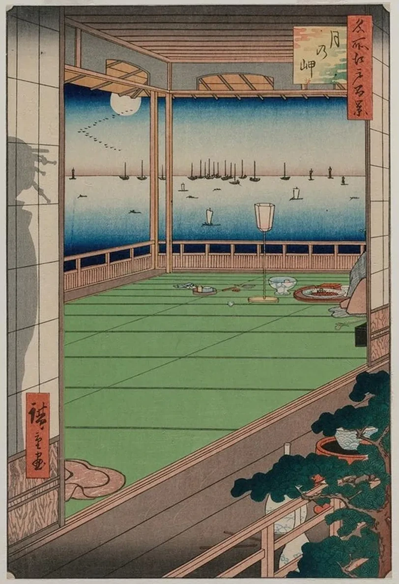 The Moon - Viewing Promontory, from the series One Hundred Views of Famous Places in Edo