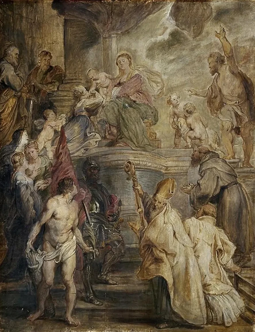 The Mystic Marriage of St Catherine (Colour Sketch for the Altar of the Church of the Augustinian Fathers in A