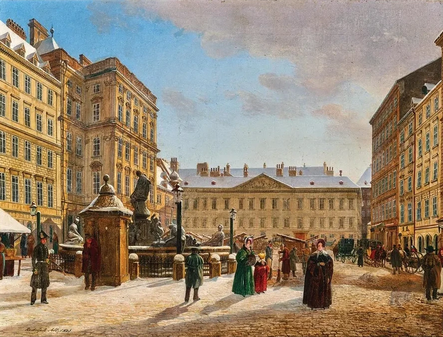 The New Market in Vienna in Winter