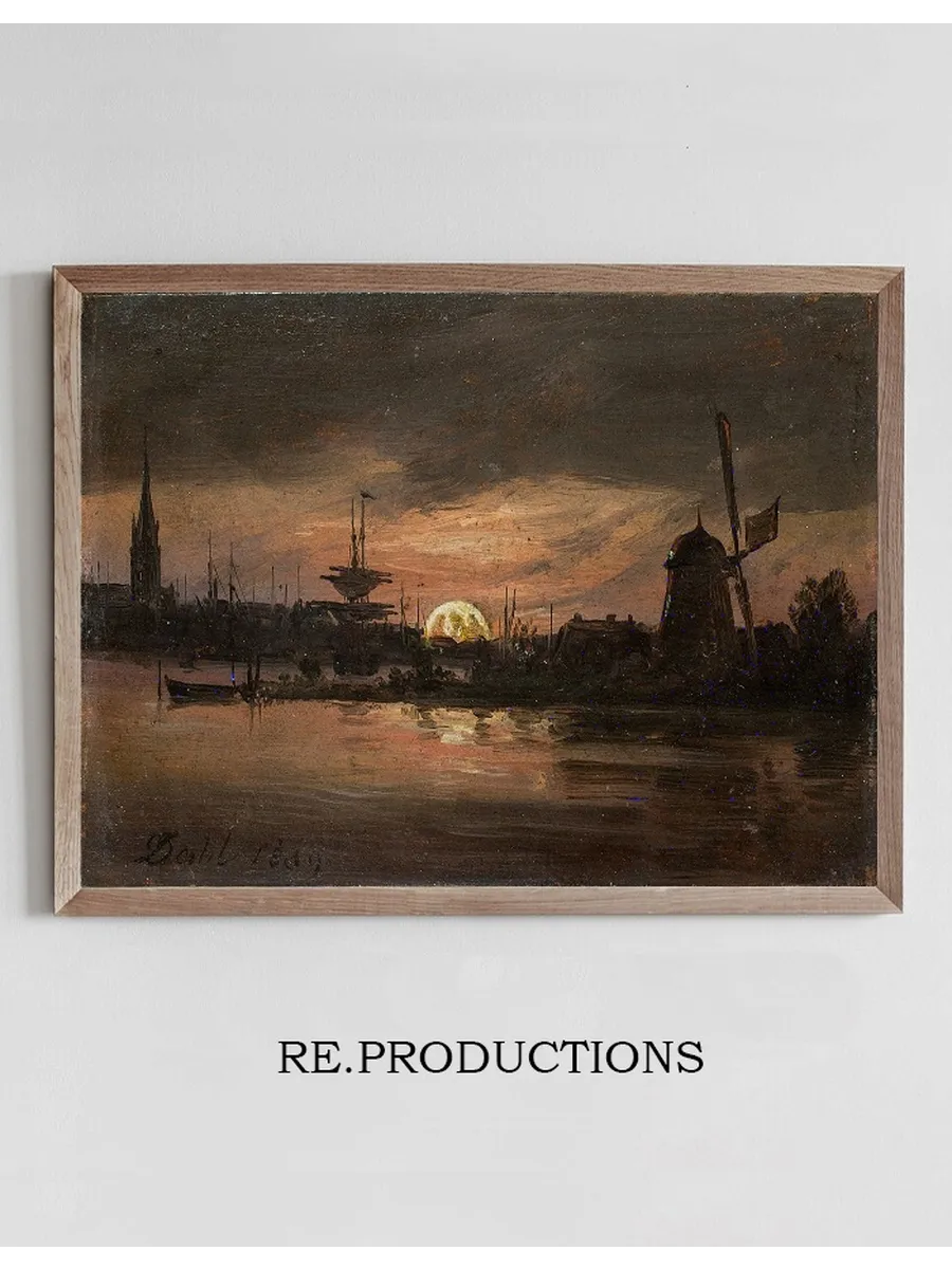 The Oder near Swinem nde in Moonlight
