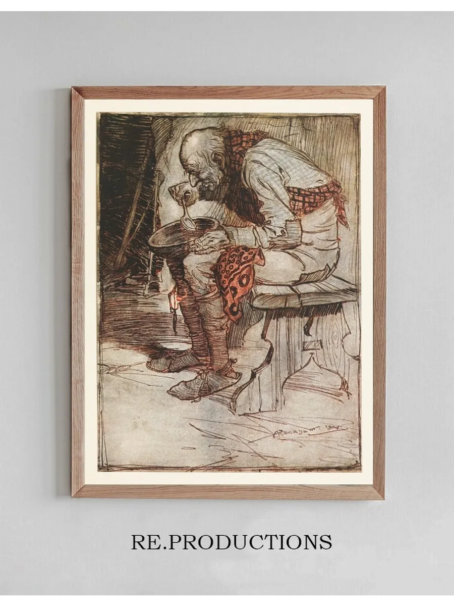 The Old Man Had to Sit by Himself, and Ate His Food from a Wooden Bowl