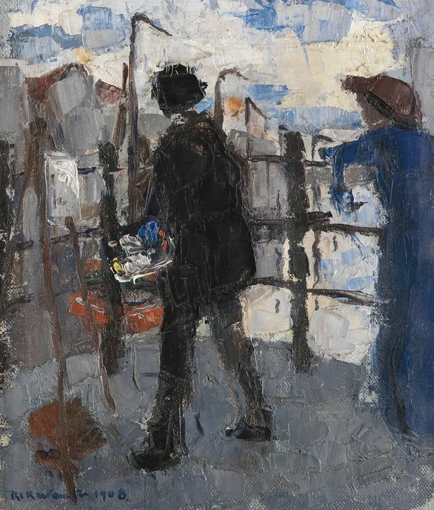 The Painter on the Hoogbrug in Mechelen