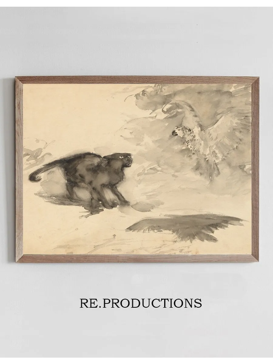 The Parrot and the Cat (Sketch for Good - Night by Eleanor Gates)