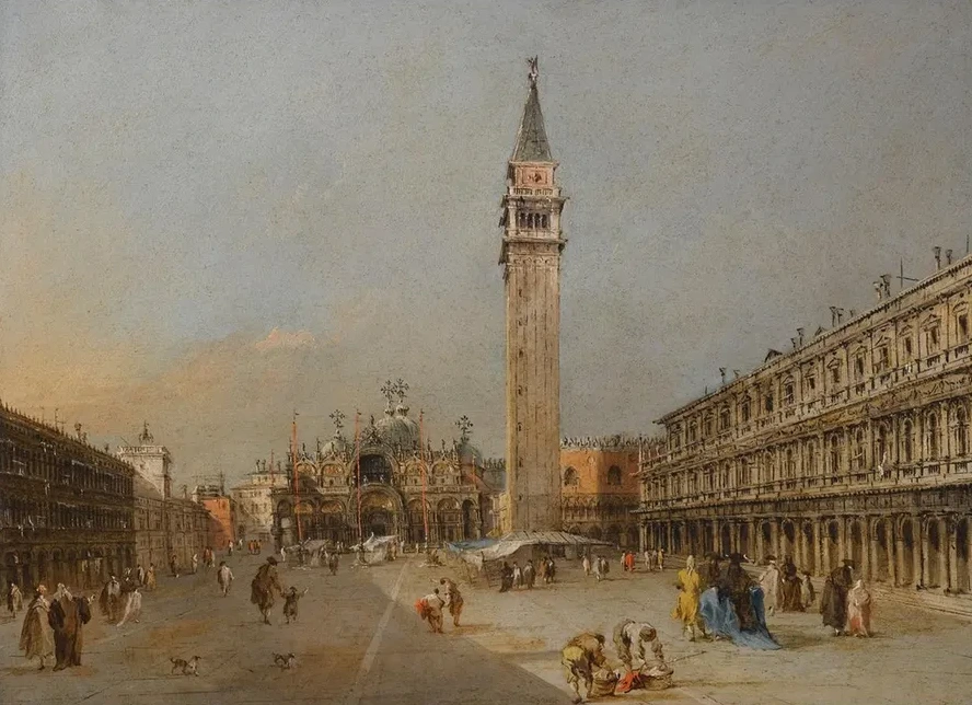 The Piazza San Marco With The Basilica And Campanile