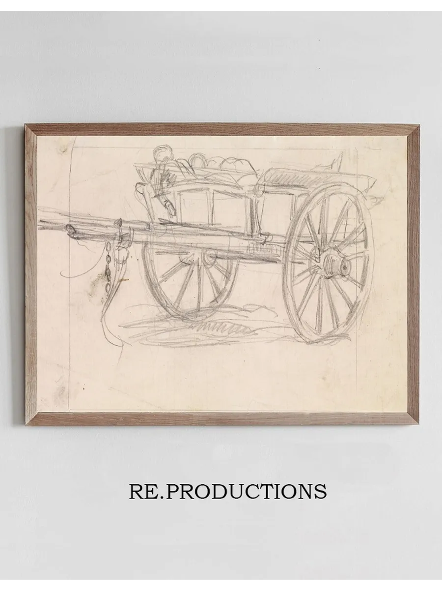 The Plague of Elliant Sketch of a Cart carrying the Dead