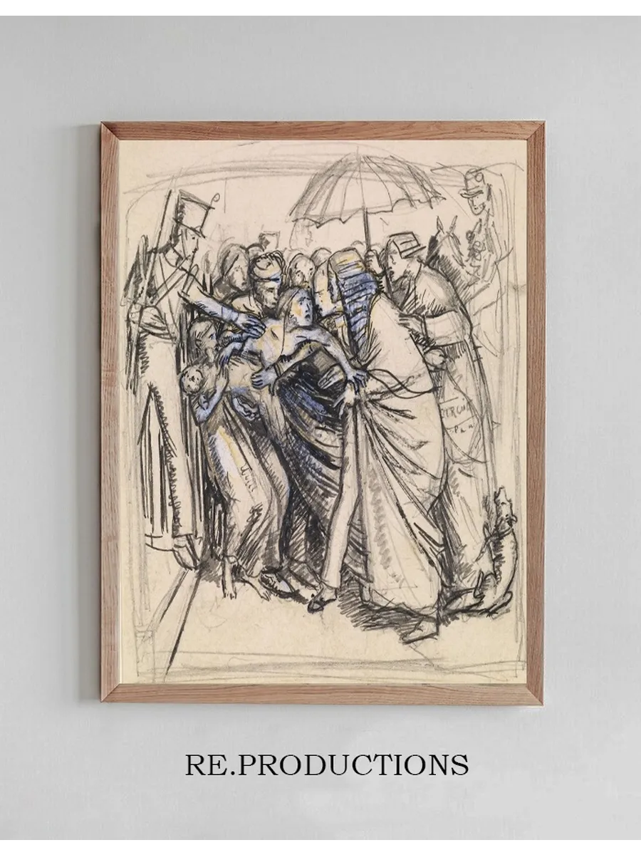 The Prisoner's Wife Sketch of the Wife confronting Judge