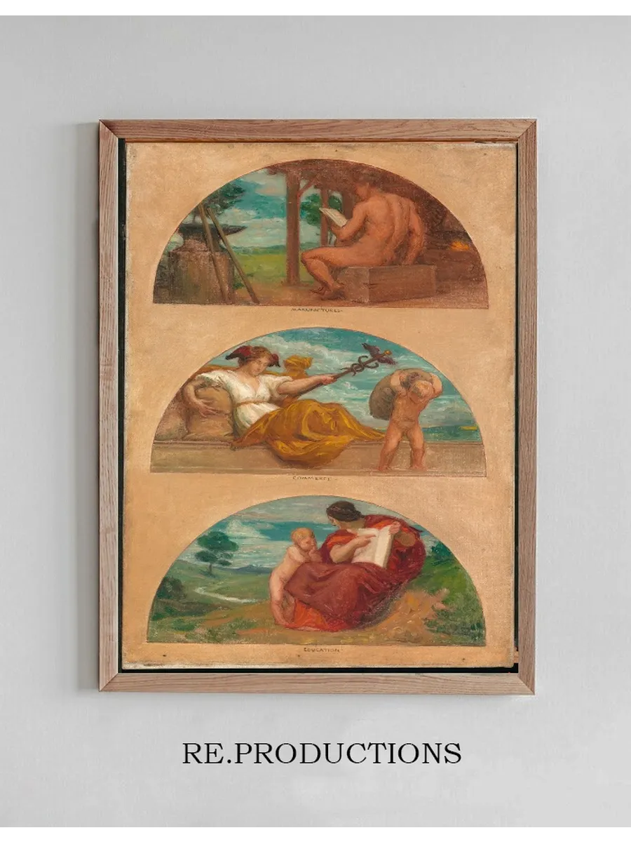 The Progress of Civilization The Forge, Commerce, and Education (mural study, State Capitol, Des Moines, Iowa)